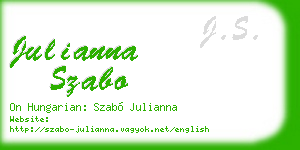 julianna szabo business card