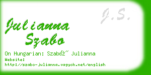 julianna szabo business card